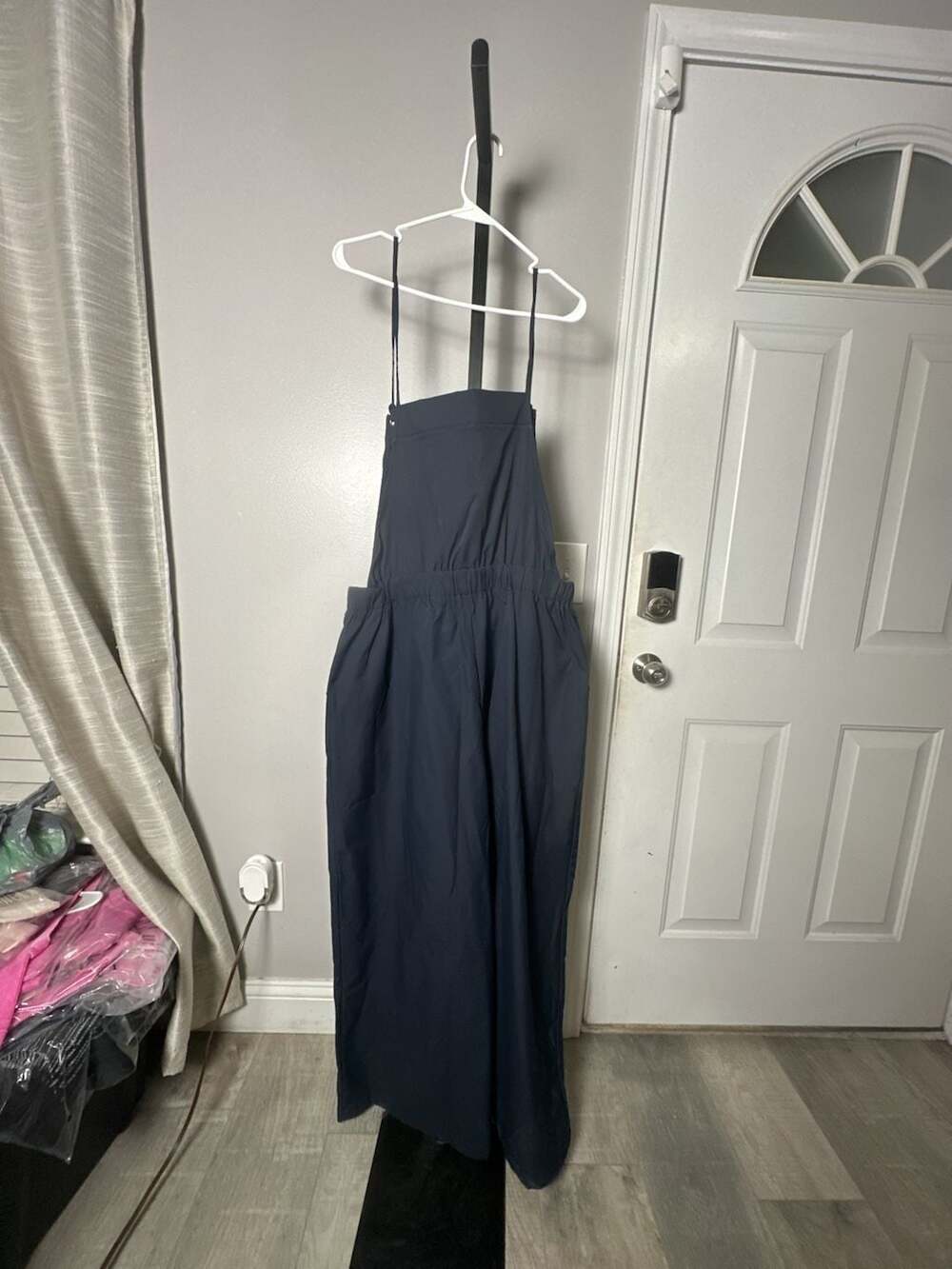 Halara Spaghetti Strap Backless Lace Up Side Pocket Resort Jumpsuit#974